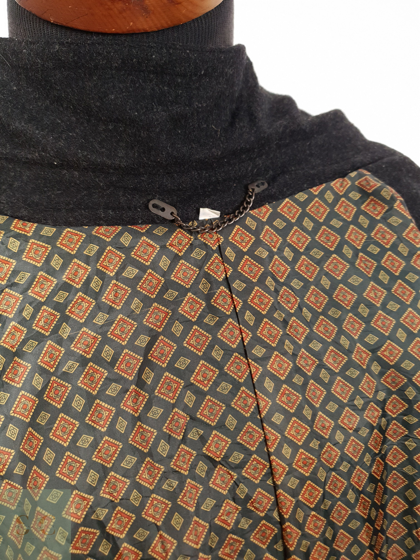 Abrigo Hombre Vintage lana virgen Plomo largo Talla XXXL 12