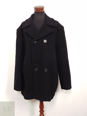 Abrigo Hombre Us Navy  70 lana Marinero negro Talla XXXL