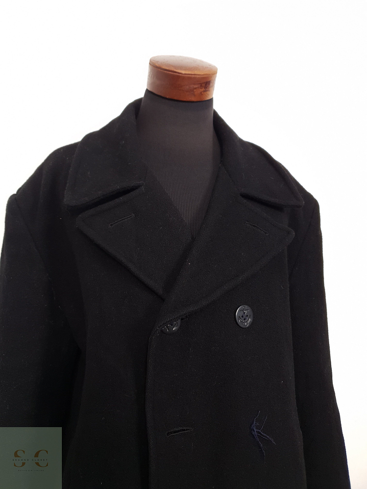 Abrigo Hombre Us Navy  70 lana Marinero negro Talla XXXL 6