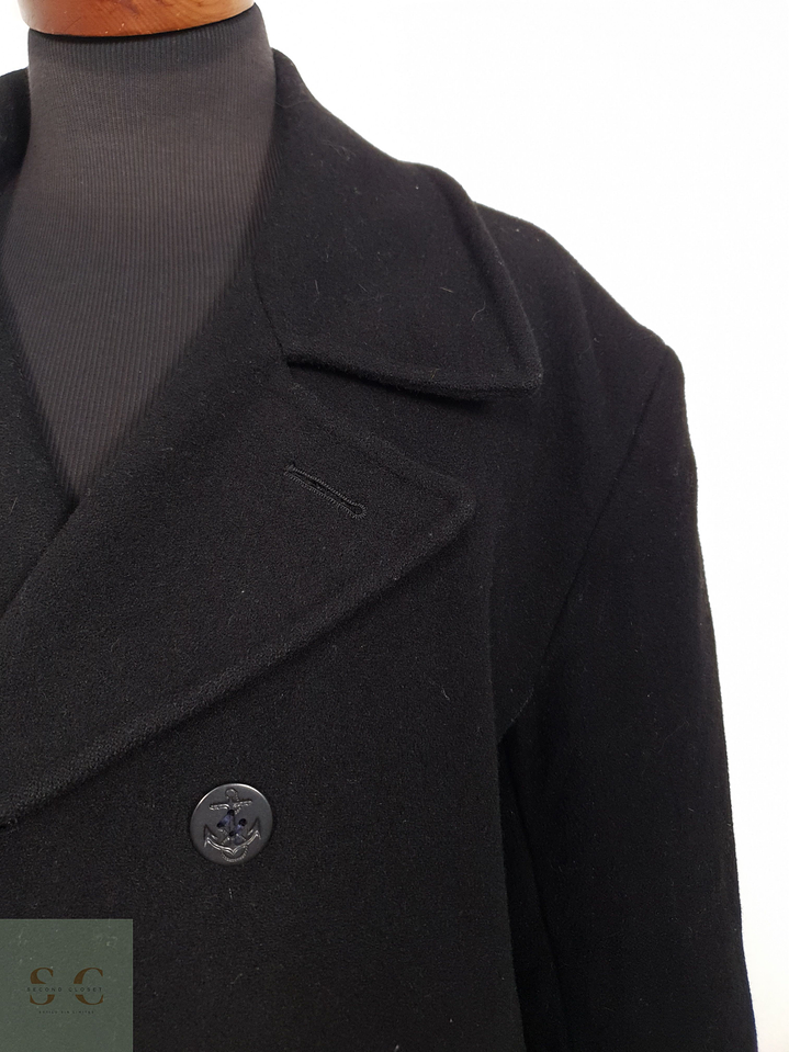 Abrigo Hombre Us Navy  70 lana Marinero negro Talla XXXL 8