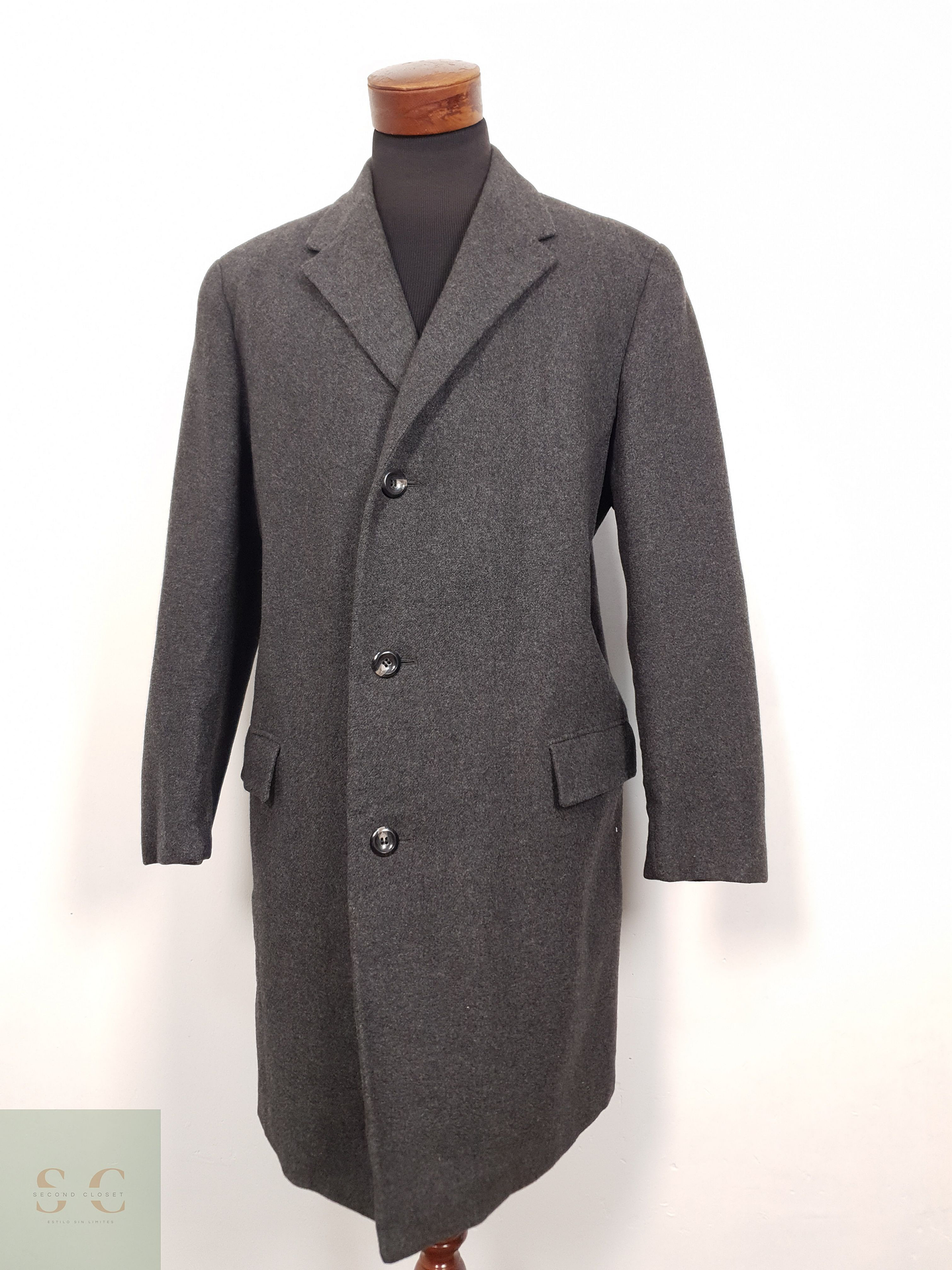 Abrigo Hombre Formtreu lana virgen Plomo claro Talla L 2