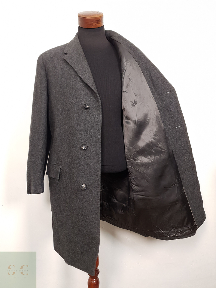 Abrigo Hombre Formtreu lana virgen Plomo claro Talla L 4