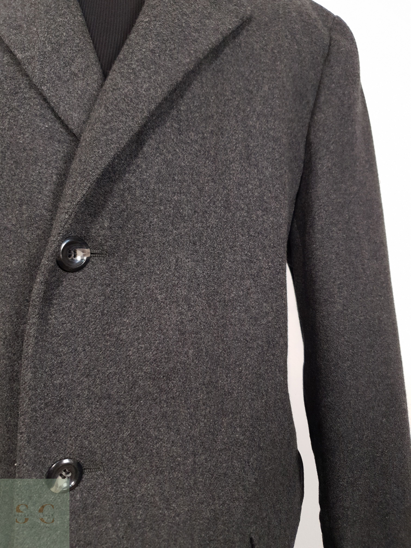 Abrigo Hombre Formtreu lana virgen Plomo claro Talla L 7