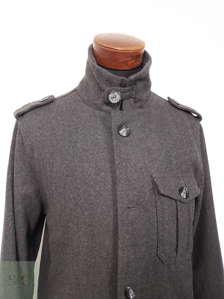 Chaqueta Hombre Vintage 70 lana Plomo Talla ML 3