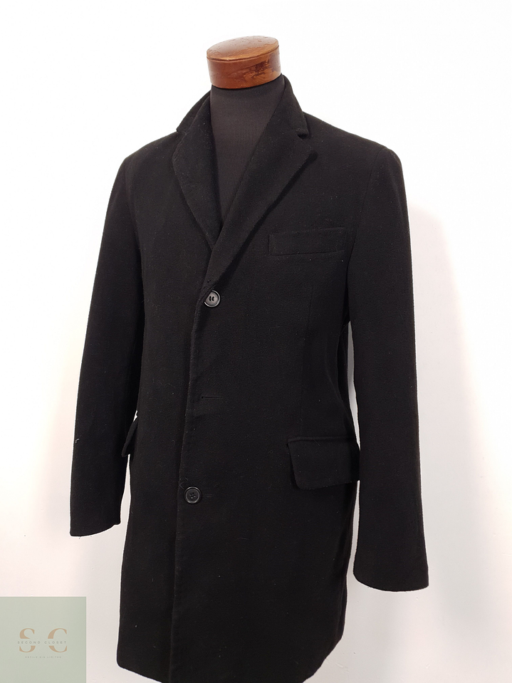 Abrigo Hombre Canda mezcla lana Negro Talla M 2