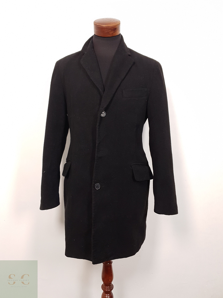 Abrigo Hombre Canda mezcla lana Negro Talla M 3