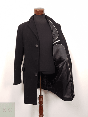 Abrigo Hombre Canda mezcla lana Negro Talla M
