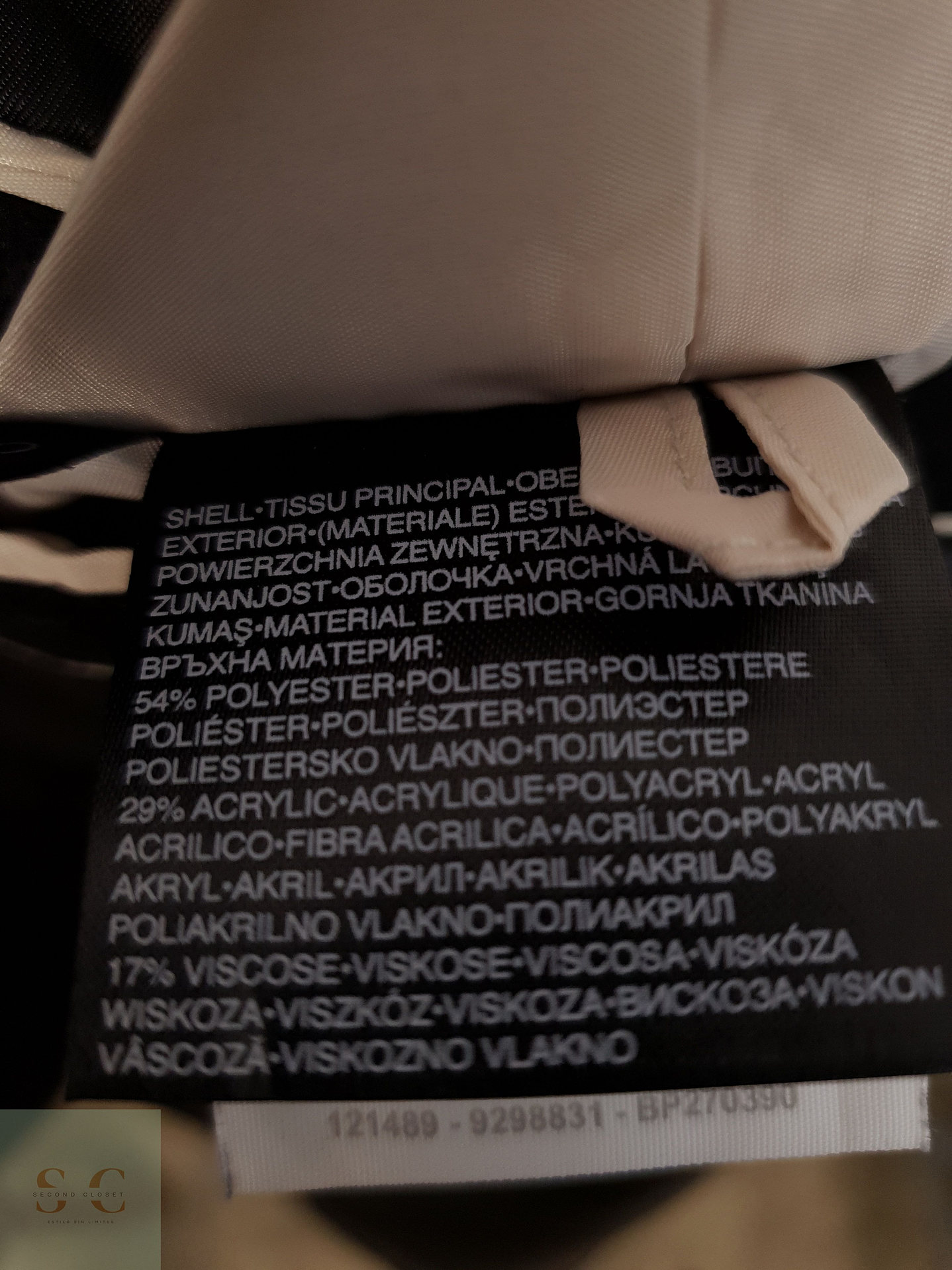 Abrigo Hombre Canda mezcla lana Negro Talla M 6