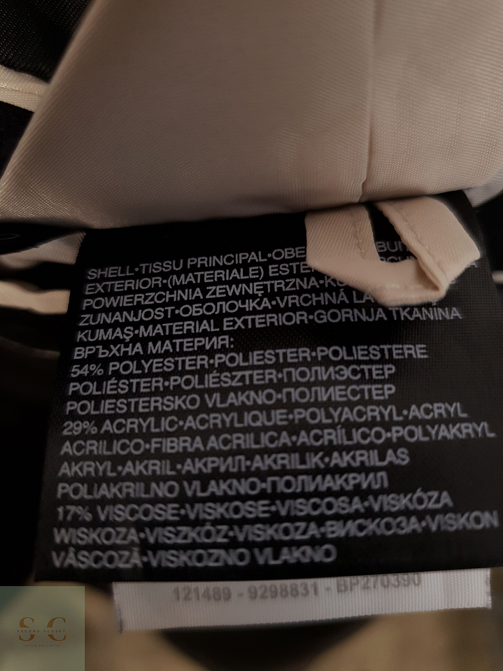 Abrigo Hombre Canda mezcla lana Negro Talla M 6