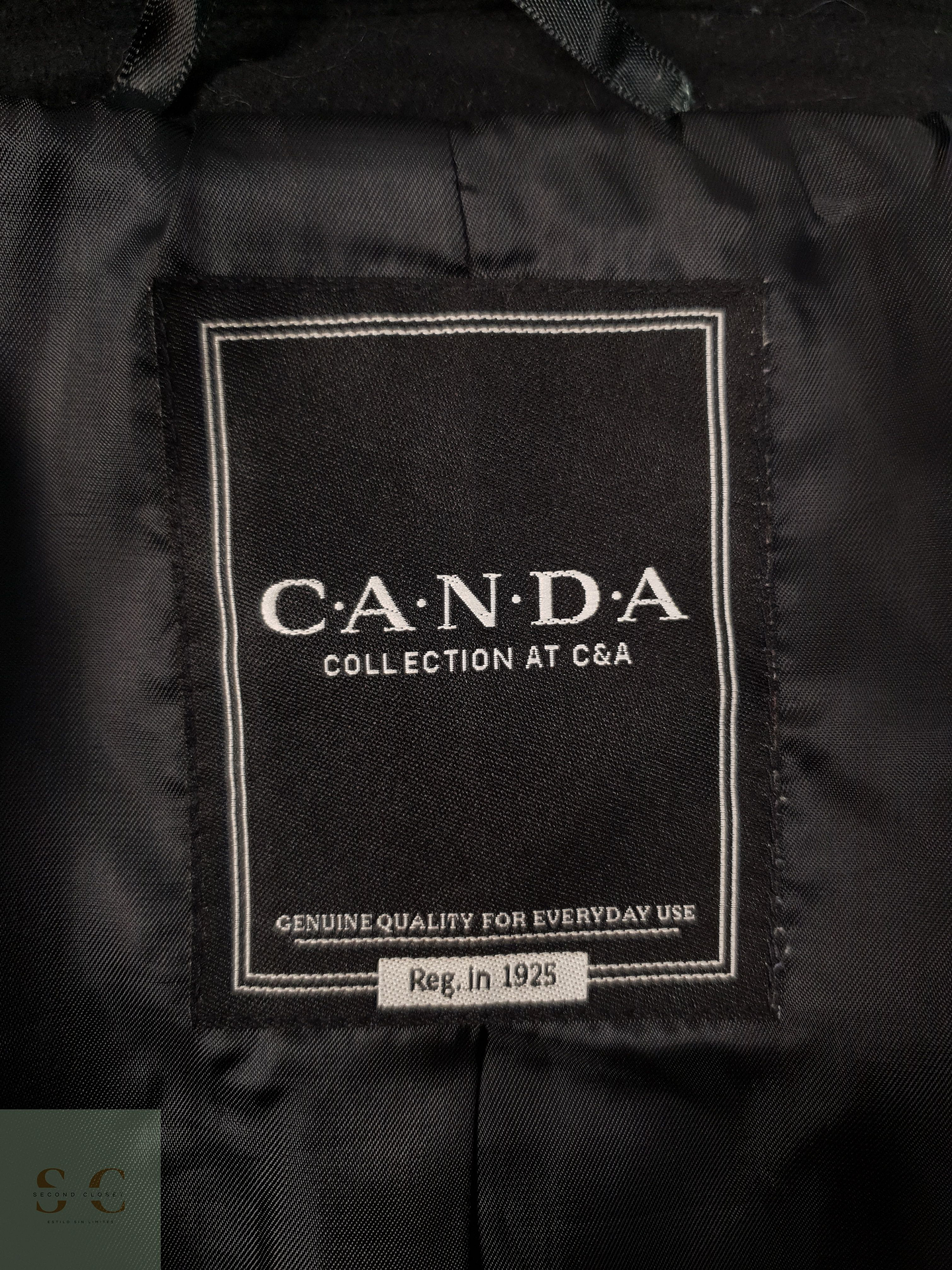 Abrigo Hombre Canda mezcla lana Negro Talla M 7