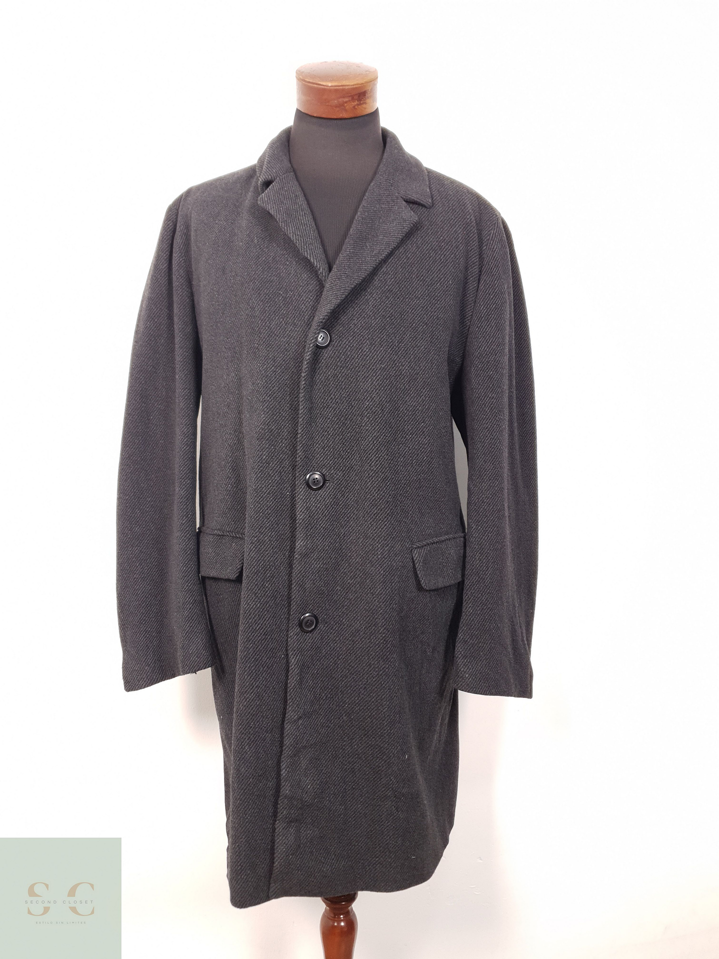 Abrigo Hombre Barisal 80 lana virgen Plomo Talla LXL 2