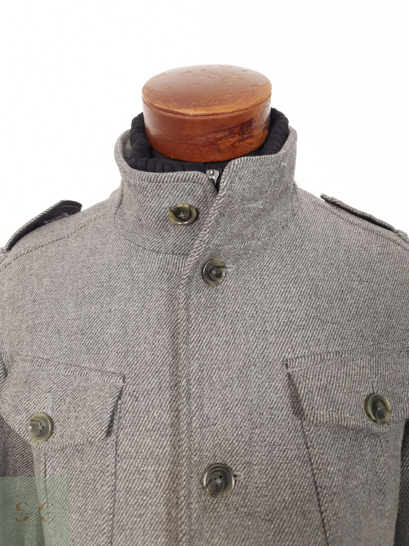 Chaqueta Hombre Esprit 50 lana Plomo Talla M 3