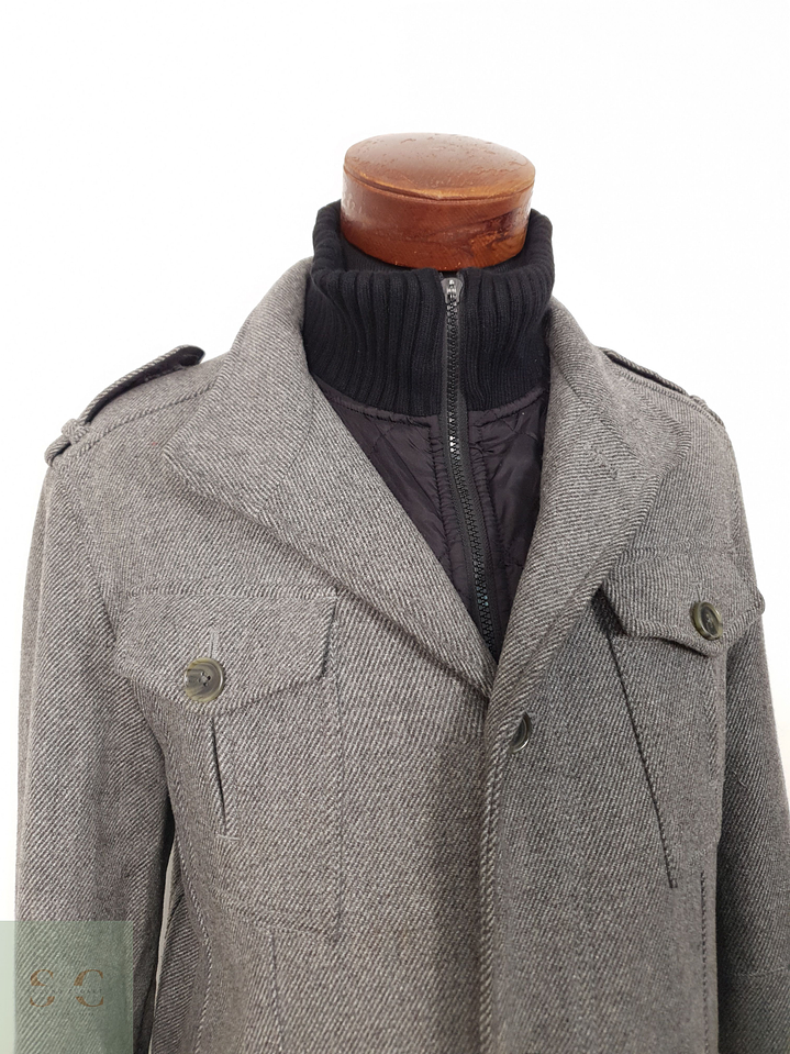 Chaqueta Hombre Esprit 50 lana Plomo Talla M 4