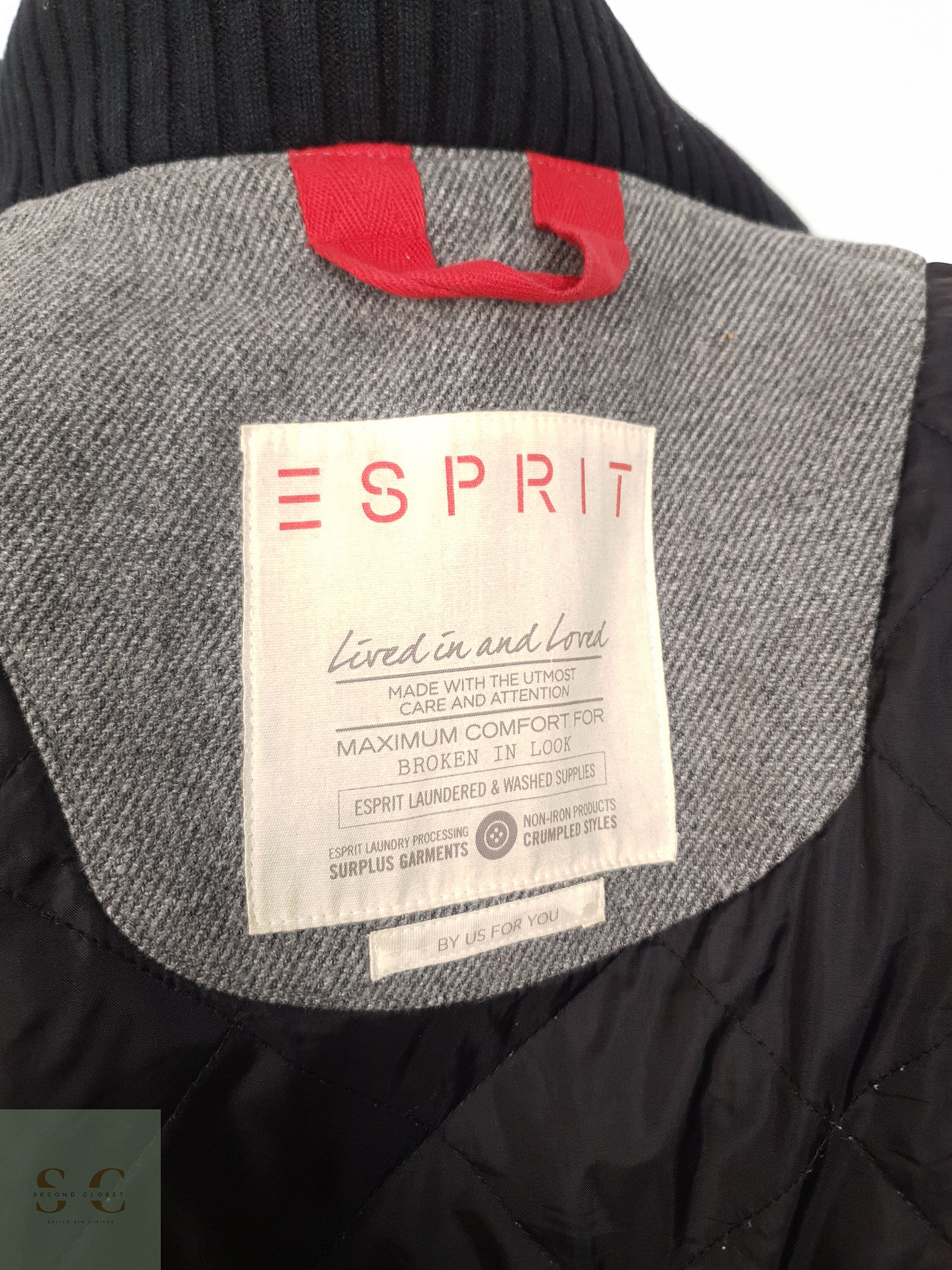 Chaqueta Hombre Esprit 50 lana Plomo Talla M 5