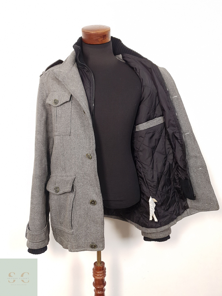 Chaqueta Hombre Esprit 50 lana Plomo Talla M 7