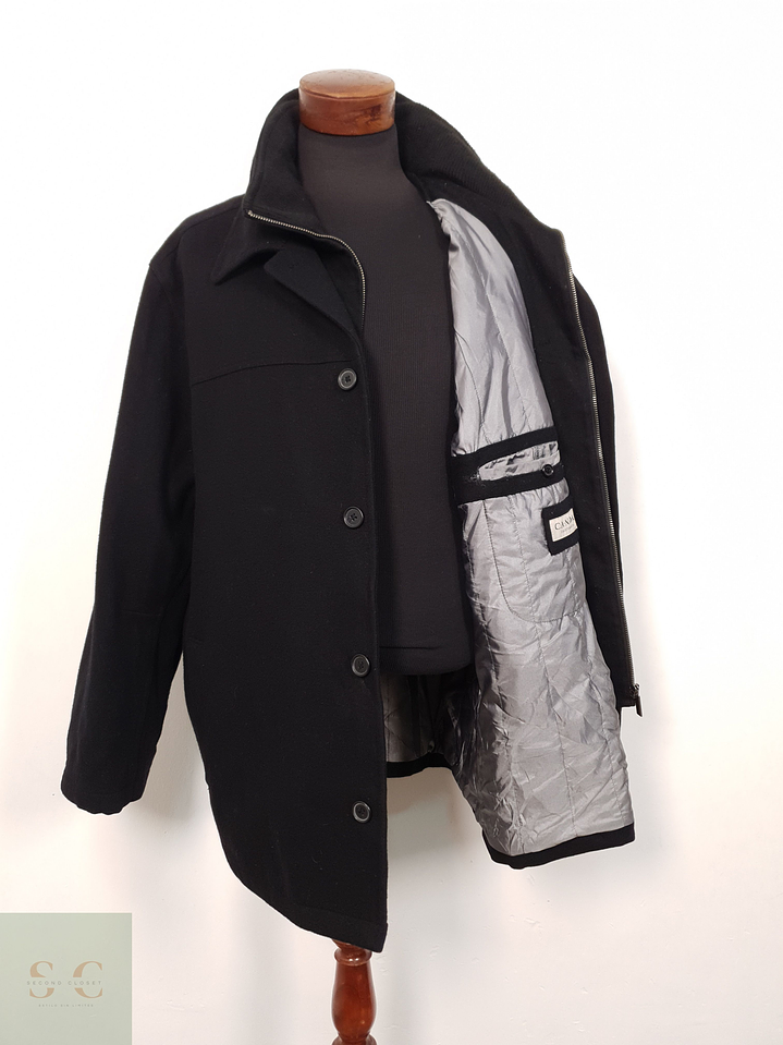 Abrigo Hombre Canda 60 lana Negro Talla XXL 4