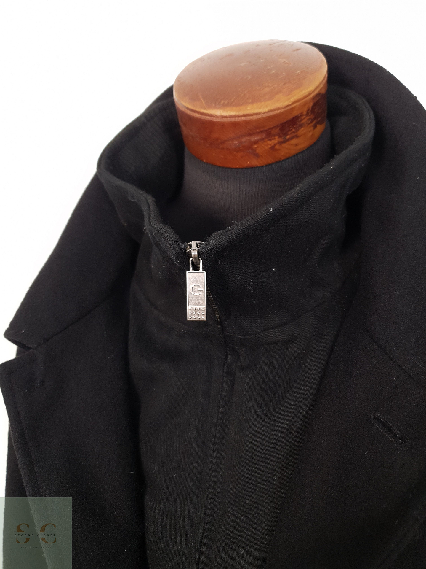 Abrigo Hombre Canda 60 lana Negro Talla XXL 7