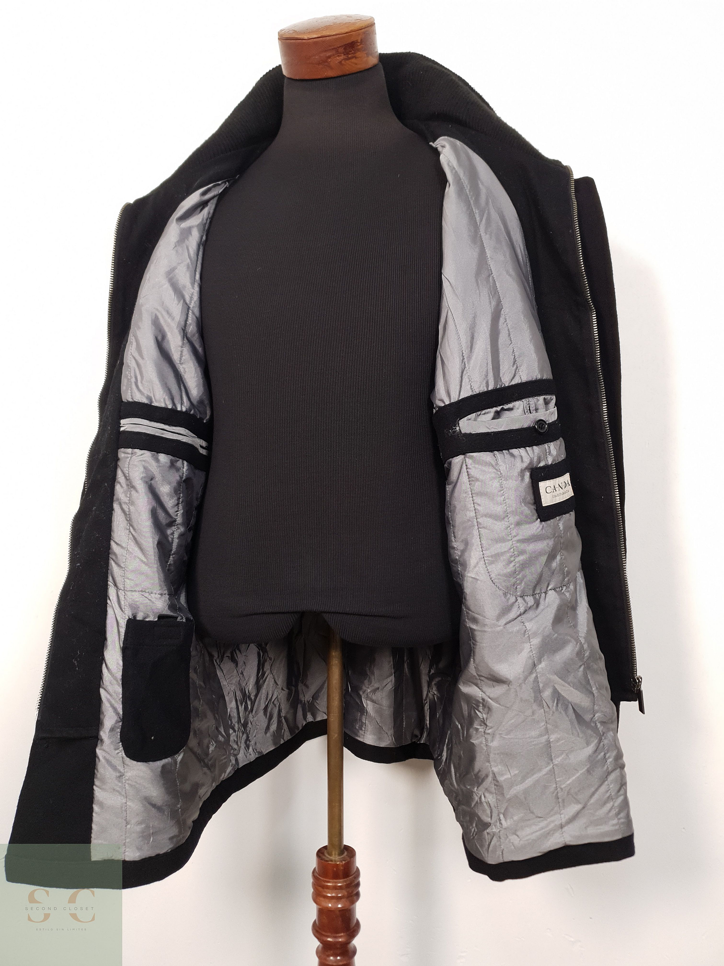 Abrigo Hombre Canda 60 lana Negro Talla XXL 10