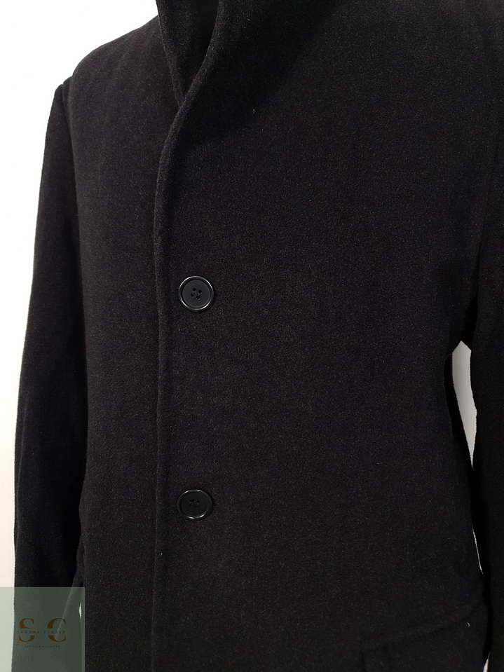 Abrigo Hombre Zara 65 lana 15 cashmere Plomo Talla LXL 4