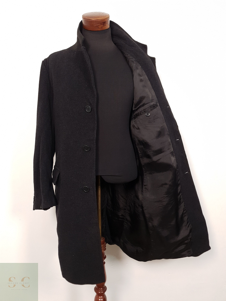 Abrigo Hombre Zara 65 lana 15 cashmere Plomo Talla LXL 6