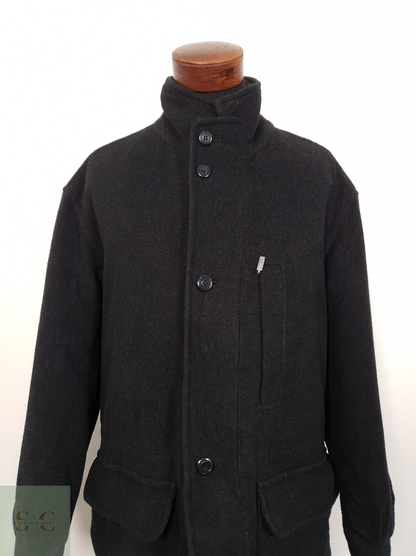 Abrigo Hombre Vintage sympatex Plomo Talla XXXL 4