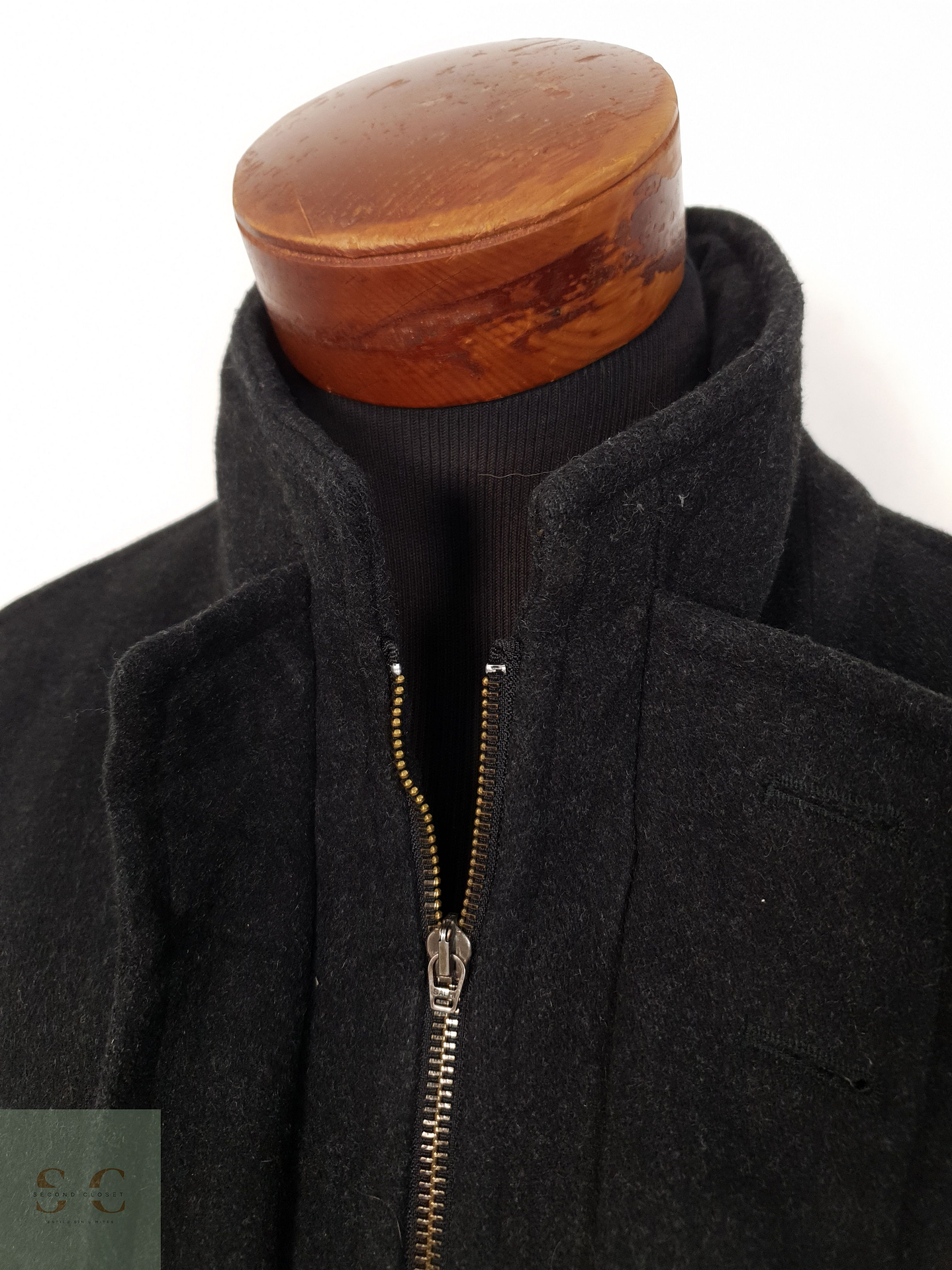 Abrigo Hombre Vintage sympatex Plomo Talla XXXL 7