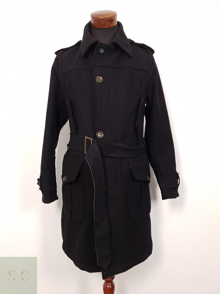 Abrigo Hombre We Are Replay 75 lana Negro japones Talla M 4