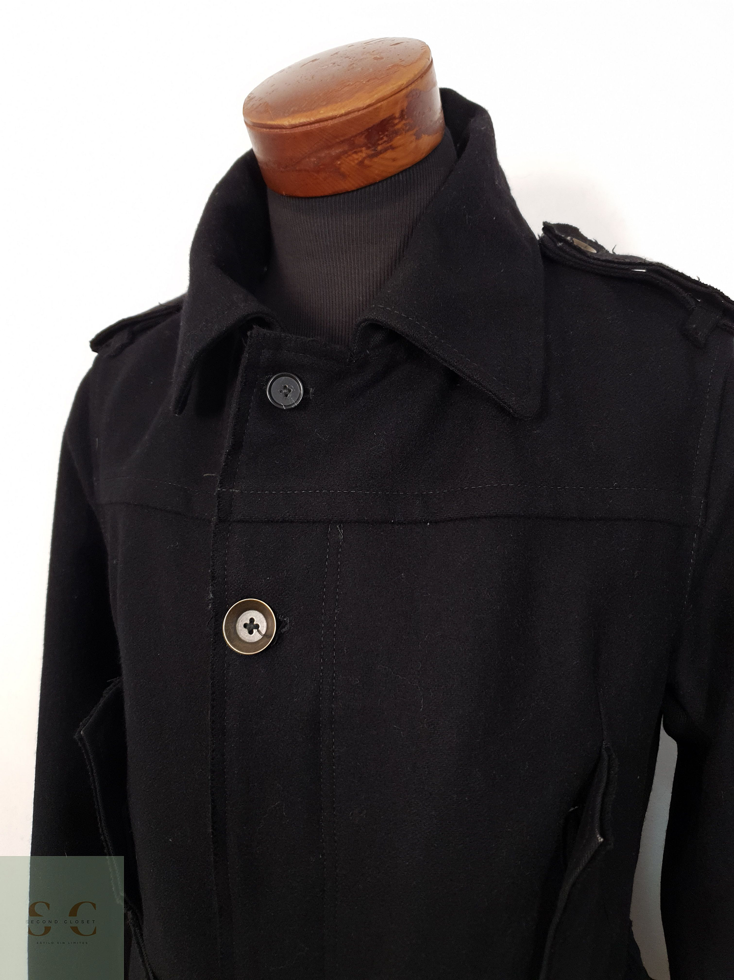 Abrigo Hombre We Are Replay 75 lana Negro japones Talla M 6