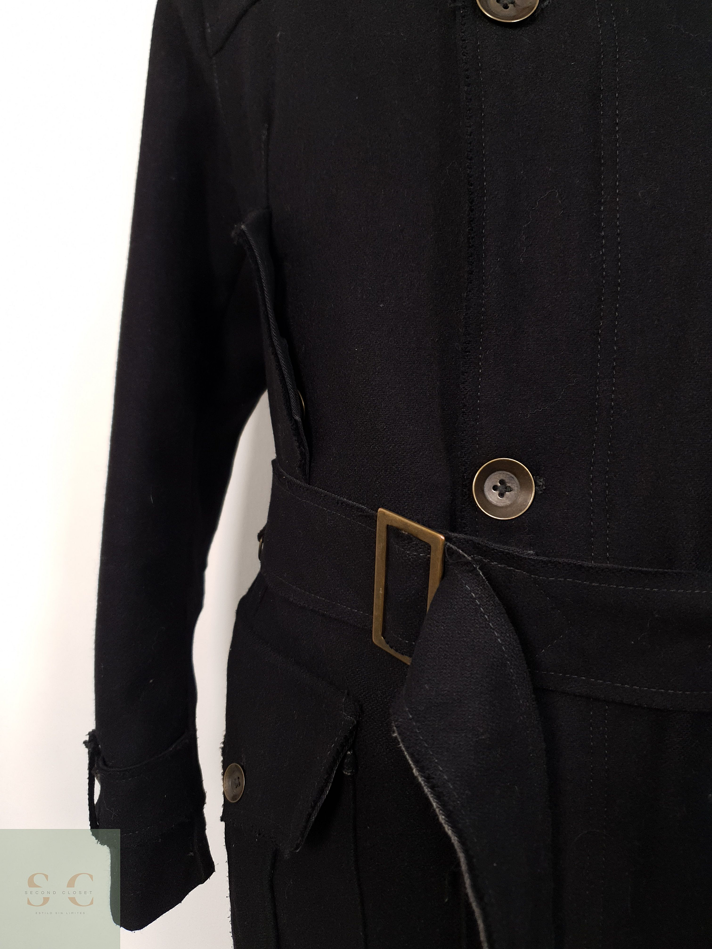 Abrigo Hombre We Are Replay 75 lana Negro japones Talla M 7