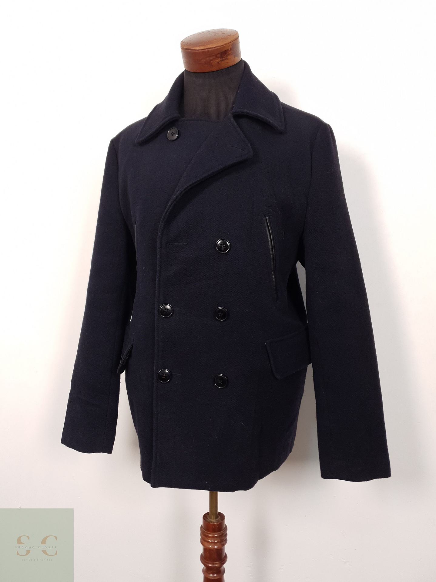 Abrigo Hombre Cedarwood State 50 lana Azul marinero Talla L 2