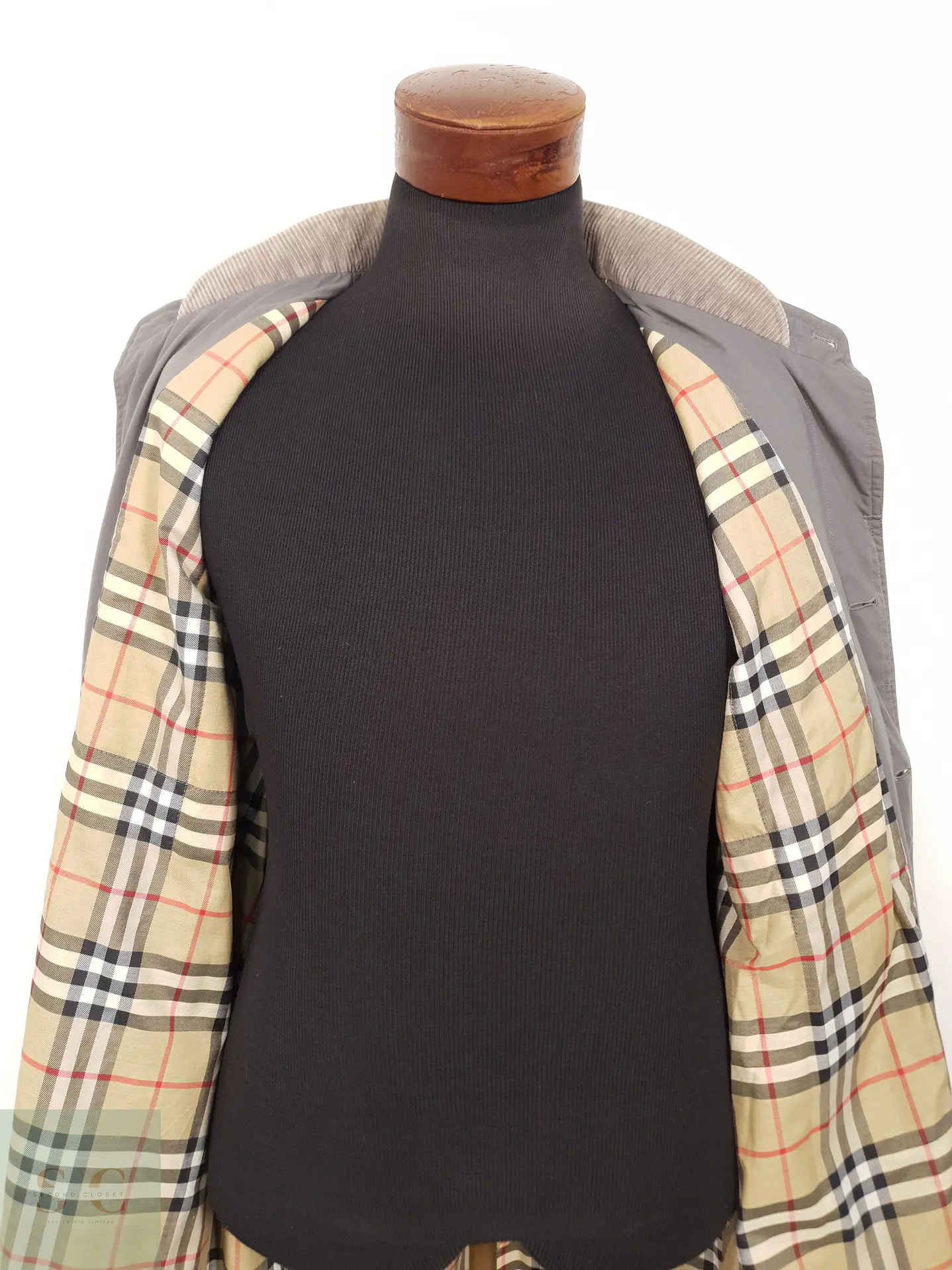 Gabardina Hombre Burberry Plomo - Talla M 7