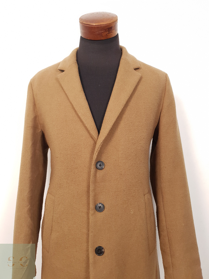 Abrigo Hombre Jack & Jones lana reciclada Camel Talla SM 2