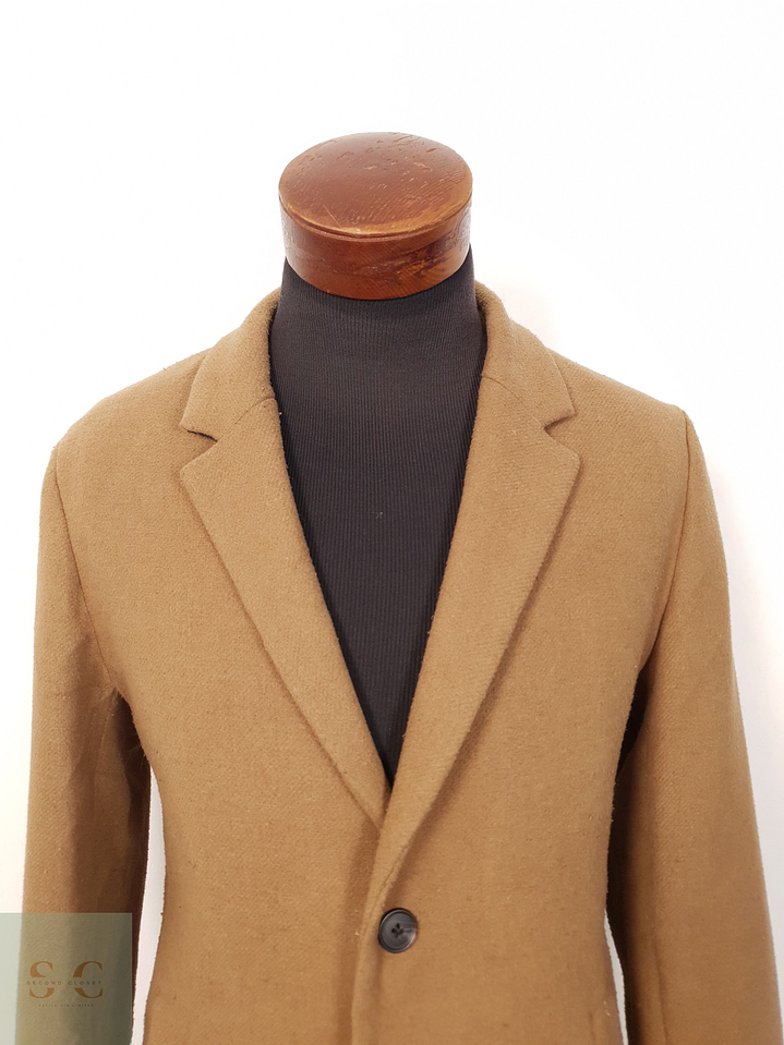 Abrigo Hombre Jack & Jones lana reciclada Camel Talla SM 5