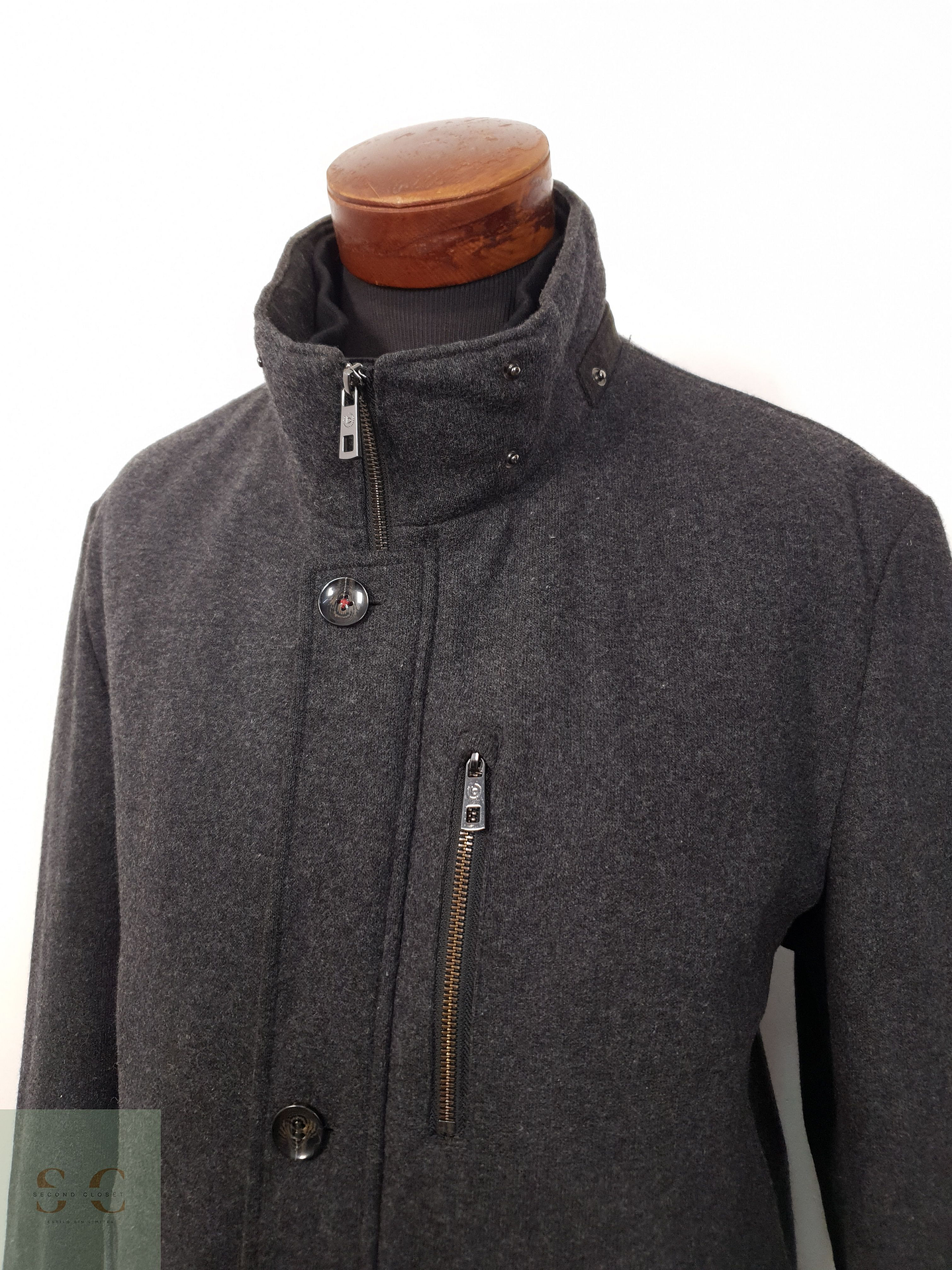 Abrigo Hombre Bugatti Plomo Talla XL 3