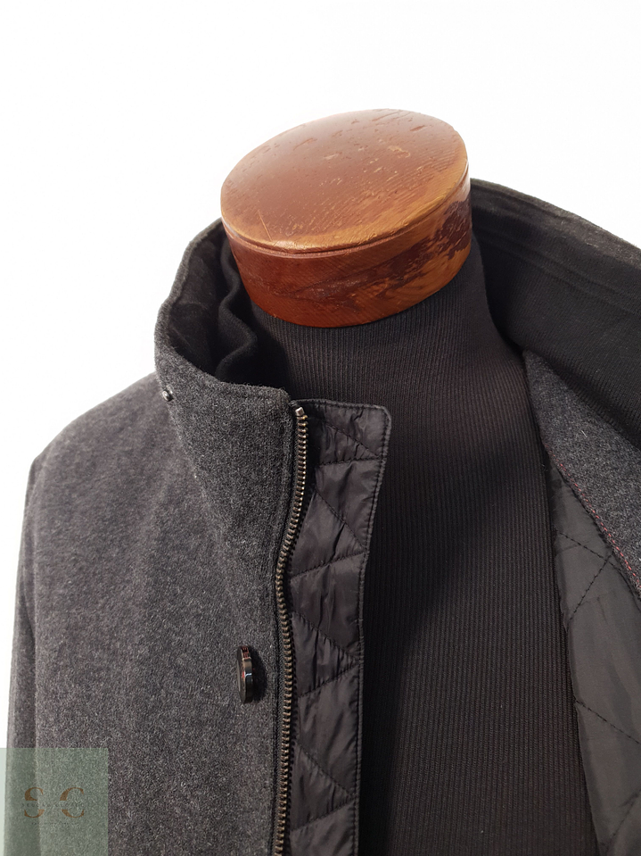 Abrigo Hombre Bugatti Plomo Talla XL 5