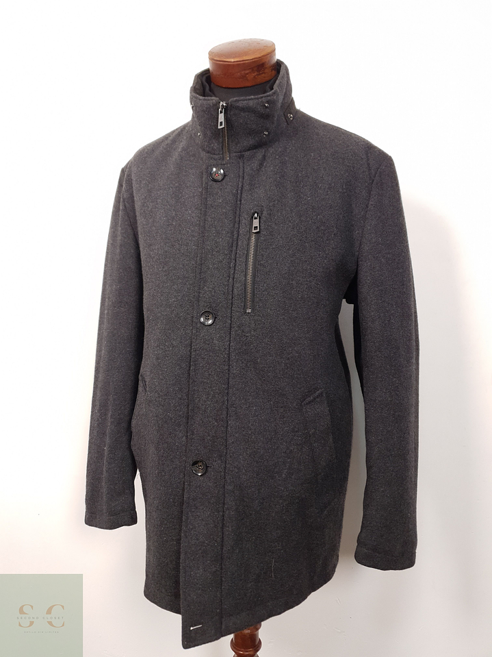 Abrigo Hombre Bugatti Plomo Talla XL 8