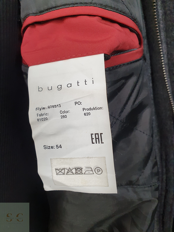 Abrigo Hombre Bugatti Plomo Talla XL 9