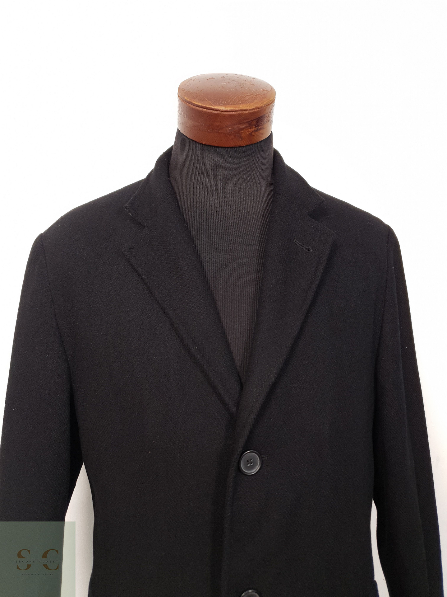 Abrigo Hombre Biaggini 70 lana virgen Negro Talla L 2