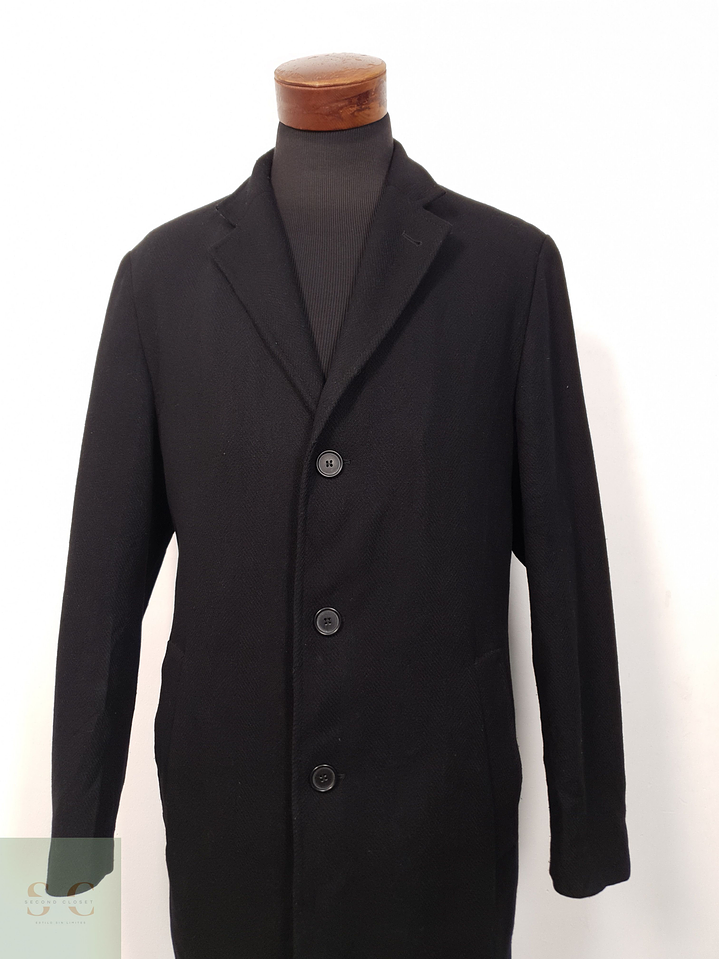 Abrigo Hombre Biaggini 70 lana virgen Negro Talla L 7