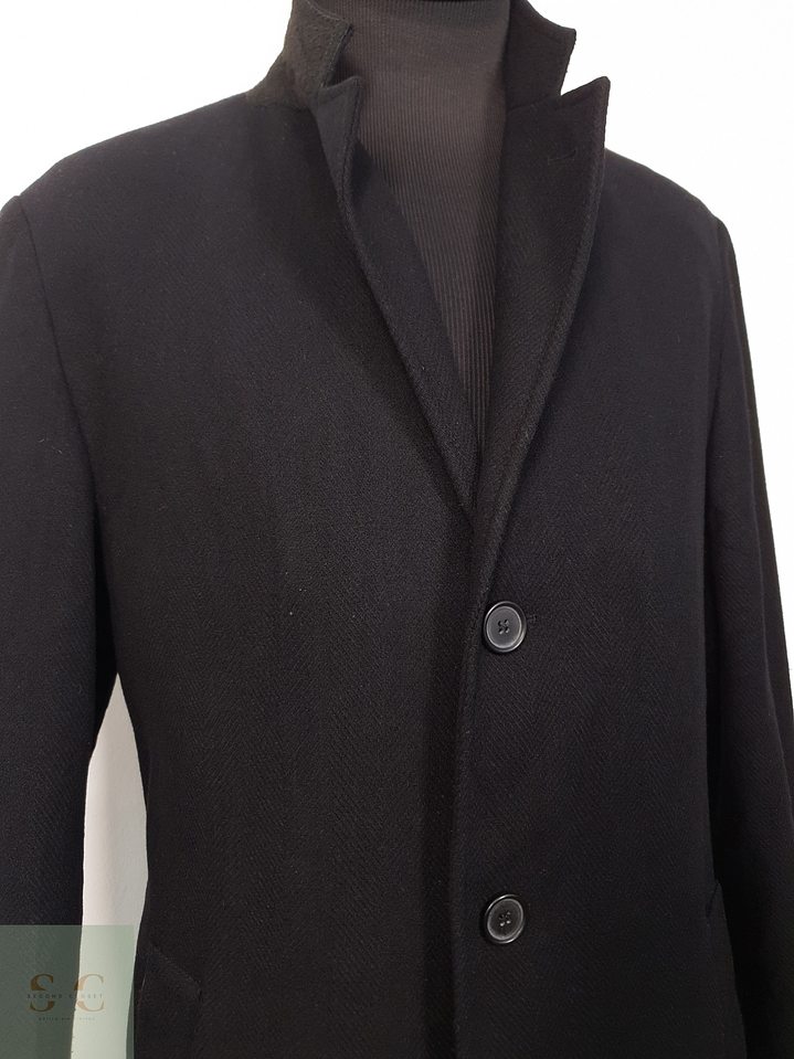 Abrigo Hombre Biaggini 70 lana virgen Negro Talla L 8