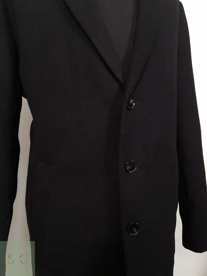 Abrigo Hombre Jack & Jones mezcla lana Negro Talla L 4