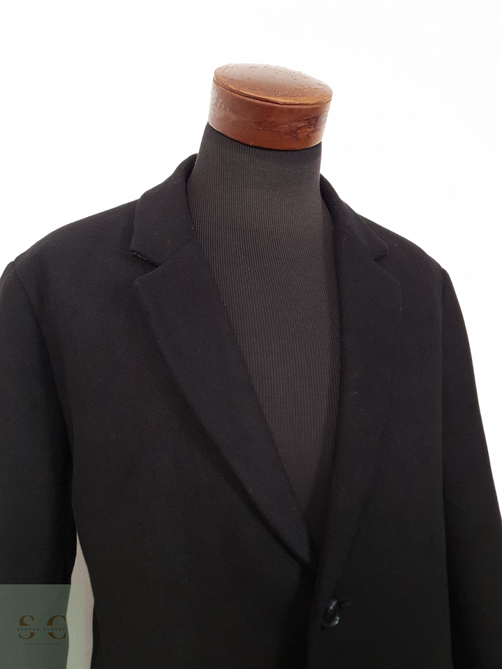 Abrigo Hombre Jack & Jones mezcla lana Negro Talla L 5