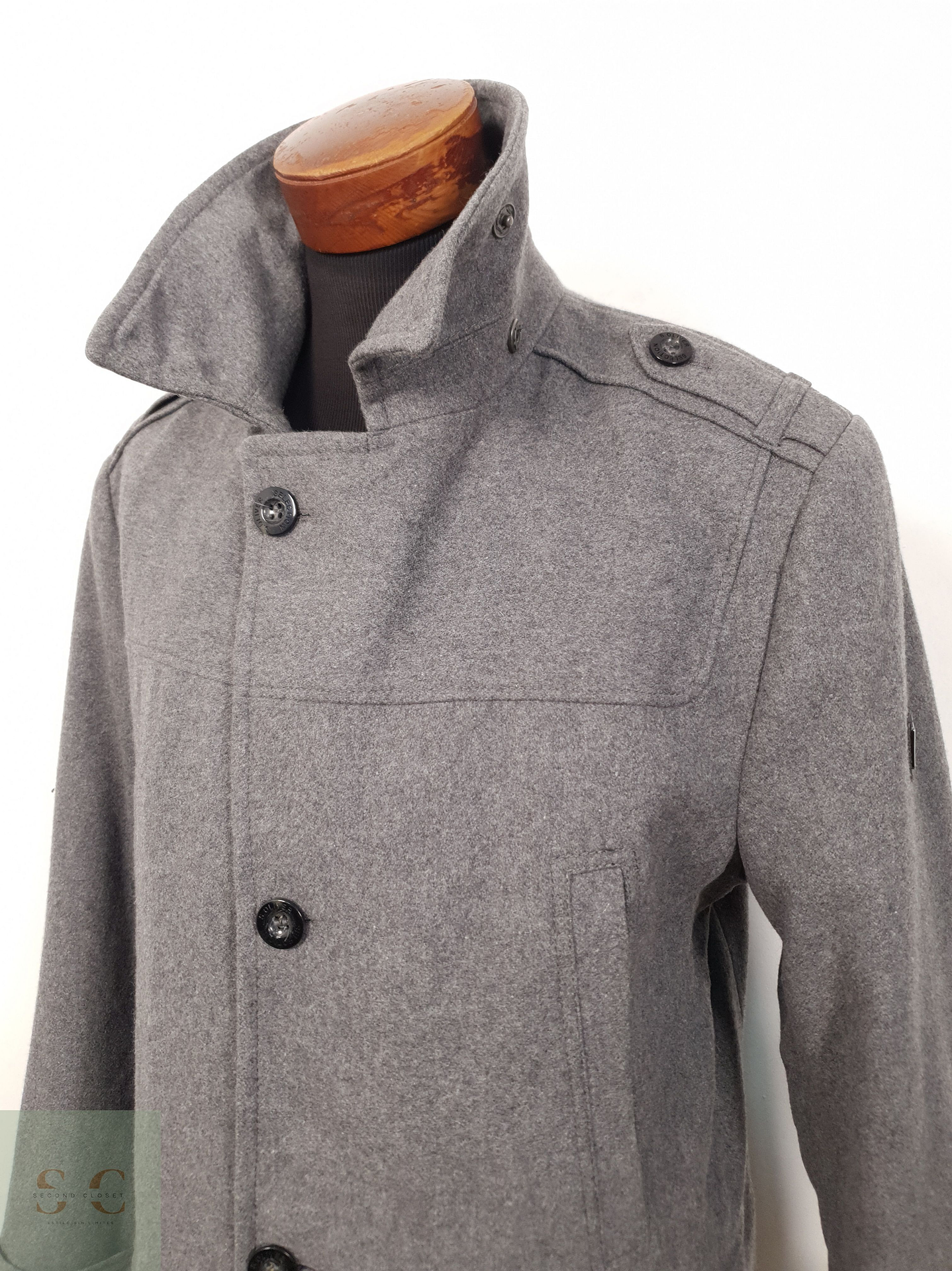 Abrigo Hombre St Oliver 70 lana Gris Talla XL 6