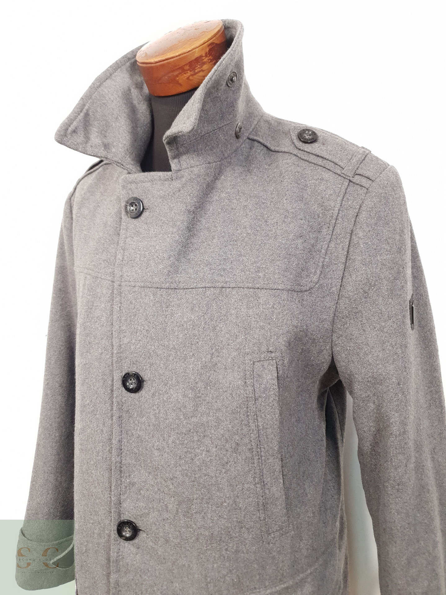 Abrigo Hombre St Oliver 70 lana Gris Talla XL 8