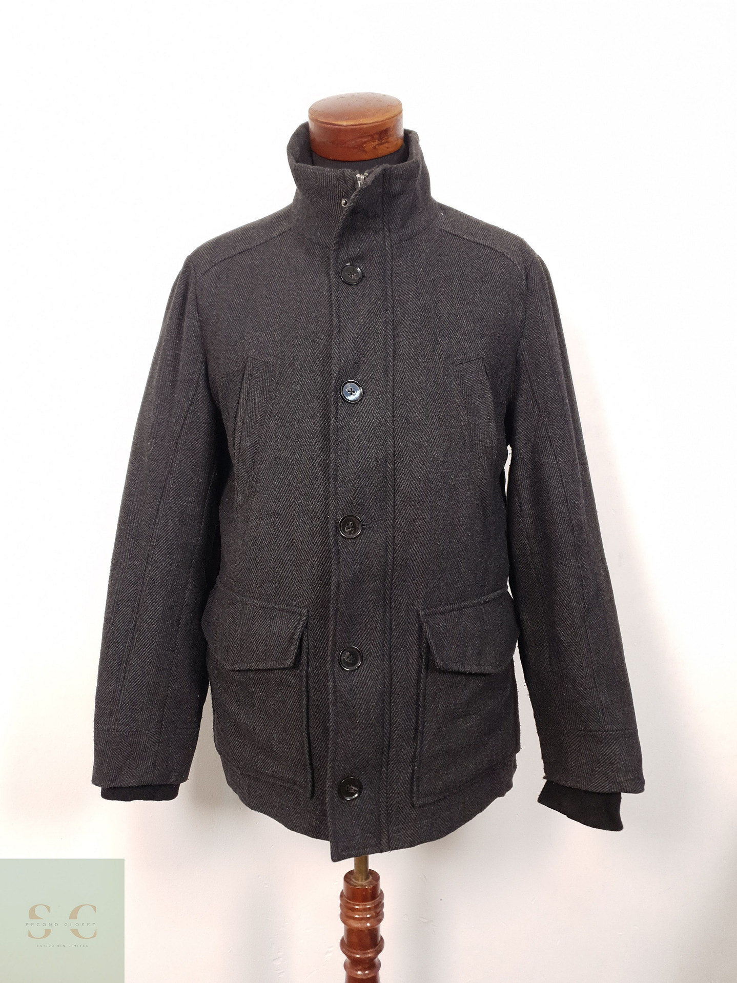 Abrigo Hombre Dunmore 60 lana Plomo Talla M 1