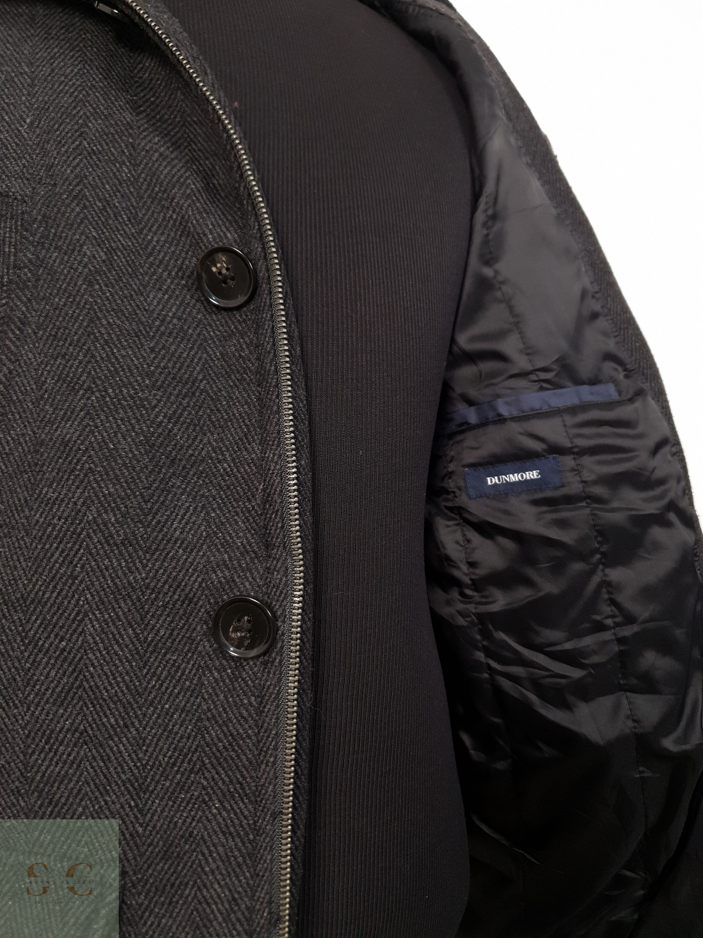 Abrigo Hombre Dunmore 60 lana Plomo Talla M 6