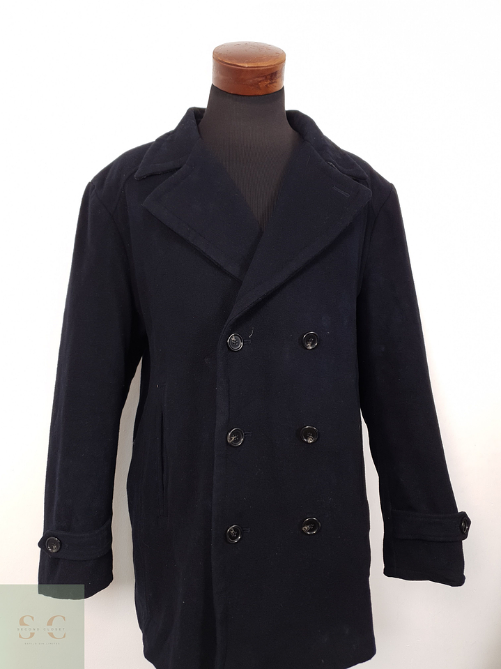 Abrigo Hombre Vintage lana Marinero azul Talla XXL 2