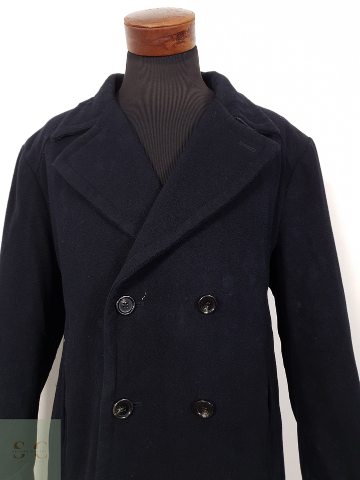 Abrigo Hombre Vintage lana Marinero azul Talla XXL 5