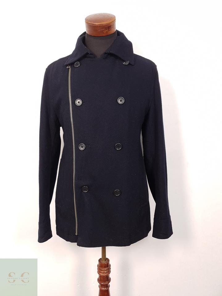 Abrigo Hombre Icca lana Marinero azul Talla M 2