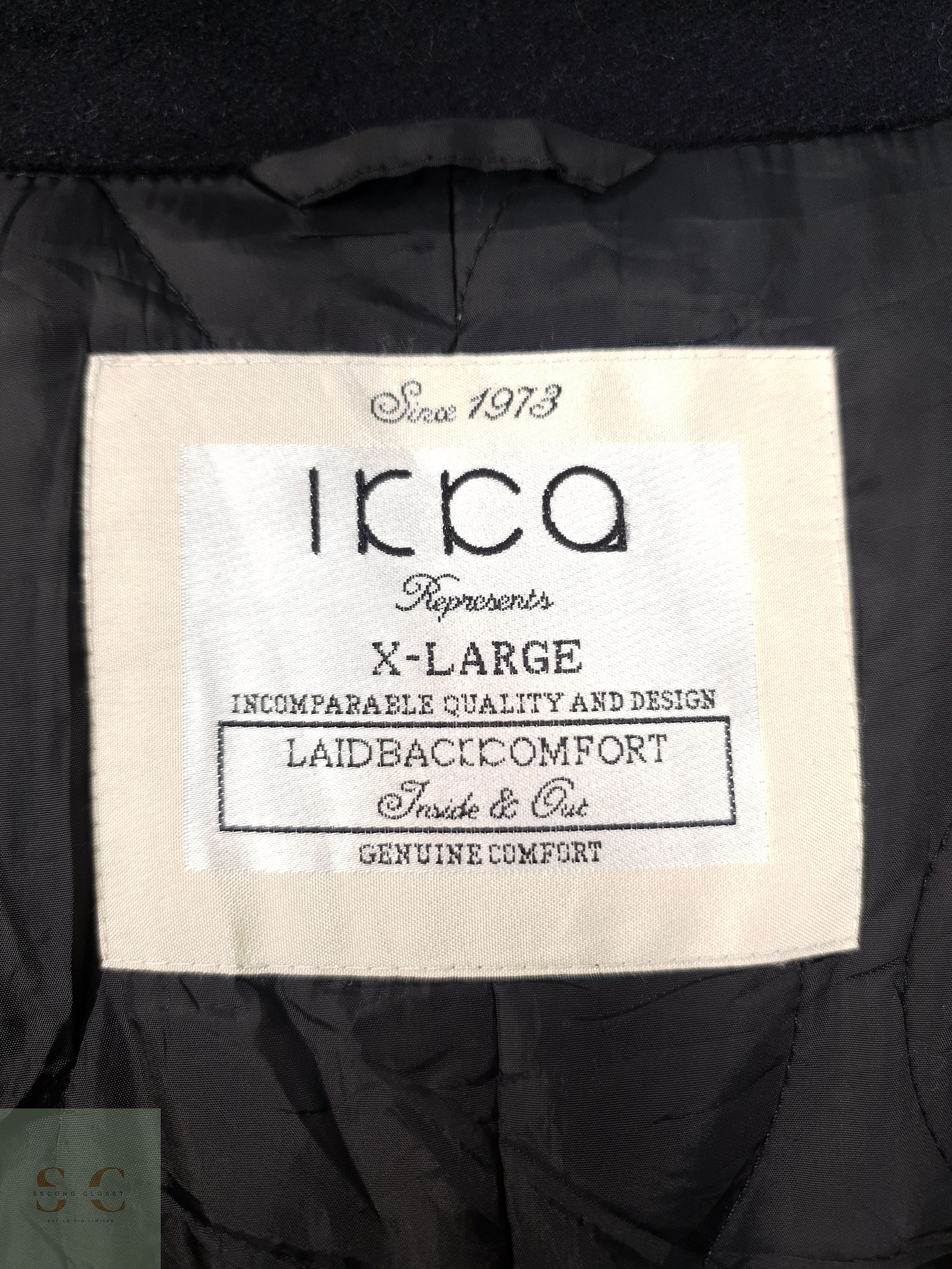 Abrigo Hombre Icca lana Marinero azul Talla M 6